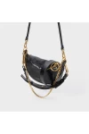 Charles Keith Ring Decoration Street Fashion Belt Bag Black